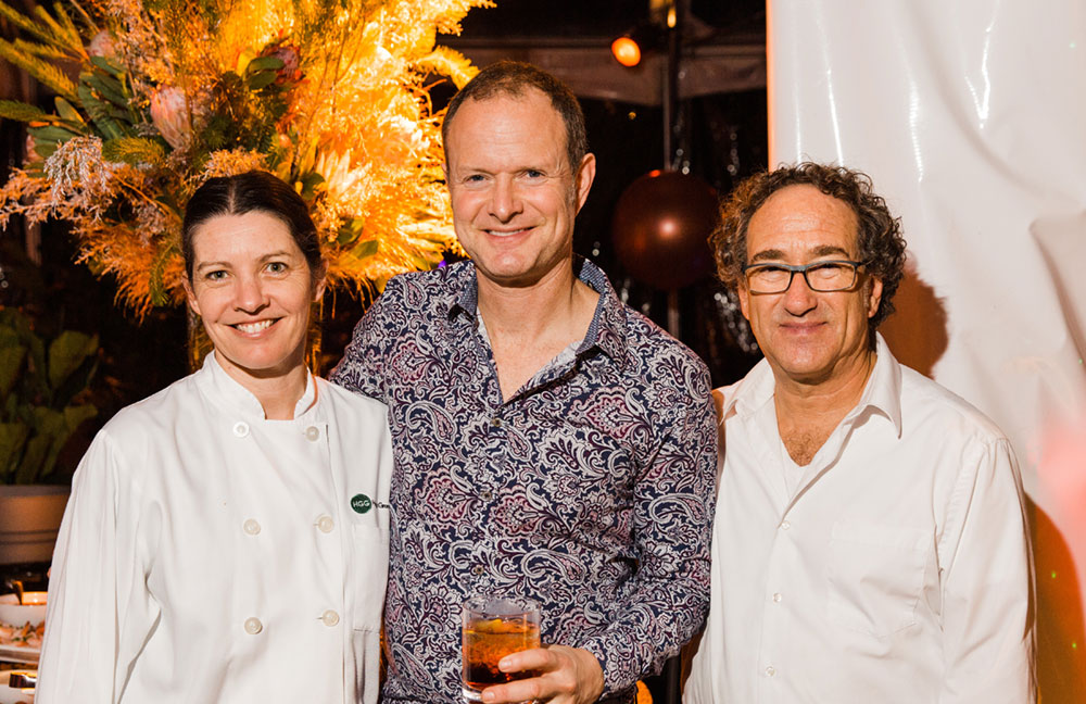 Hugh Groman pictured with Chefs at an event